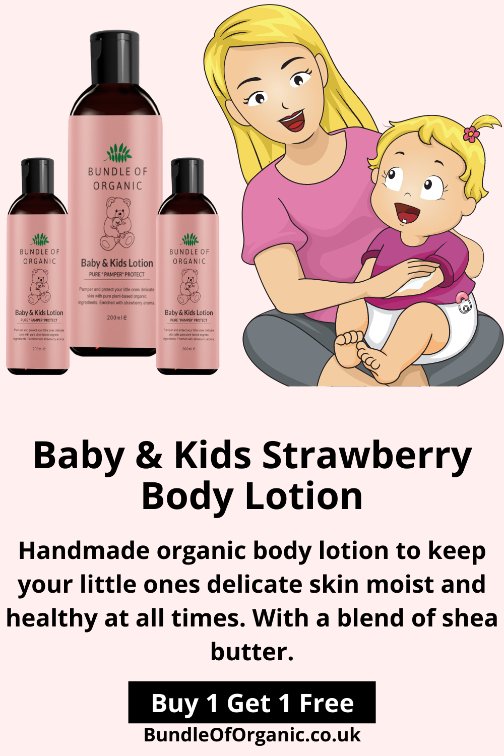 Baby & Kids Strawberry Body Lotion – 200ML