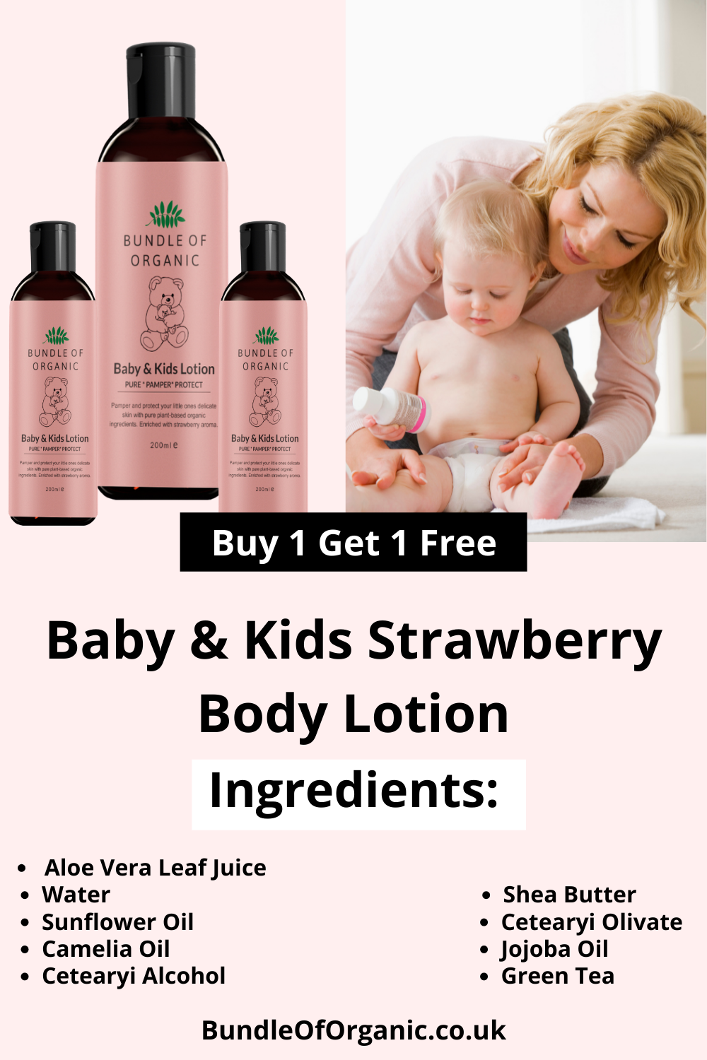 Baby & Kids Strawberry Body Lotion – 200ML