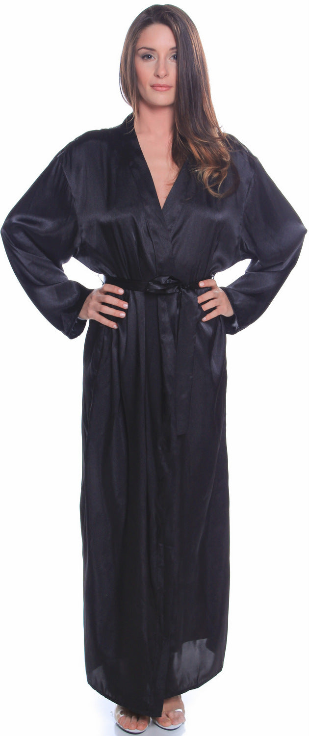 Women's Silky Classic Long Kimono Robe #3049