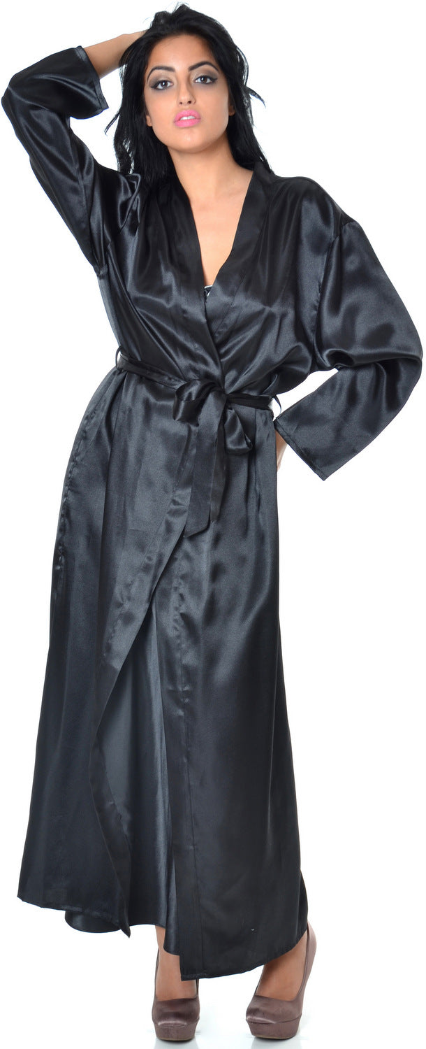 Women's Silky Classic Long Kimono Robe #3049