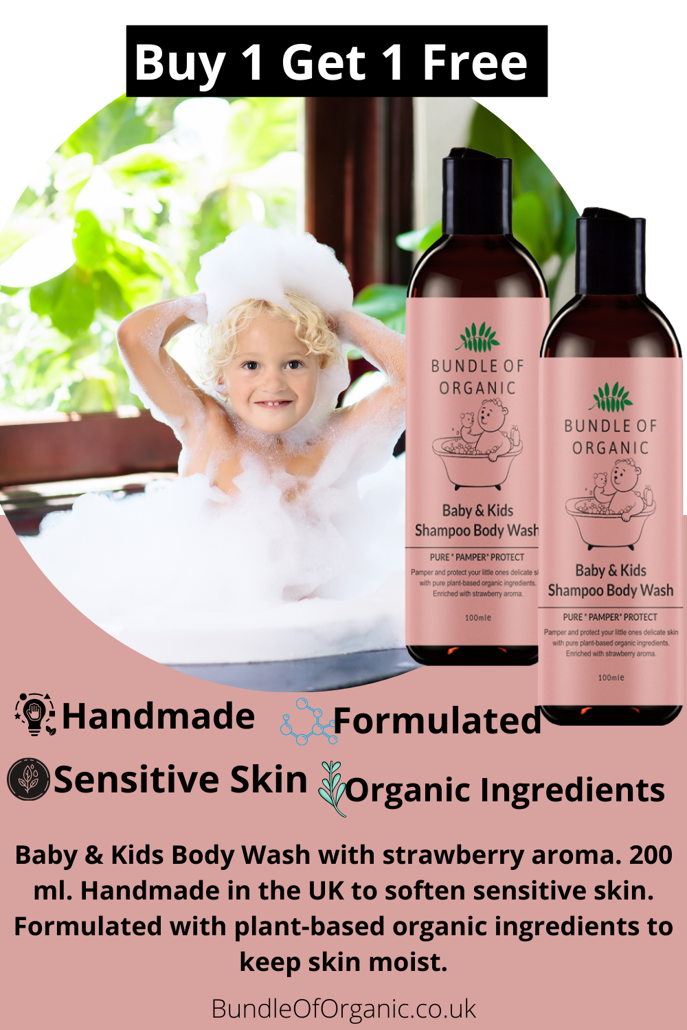 Baby & Kids Strawberry Body Wash – 200ML