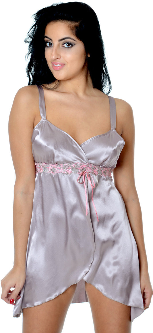 Women's Charmeuse Babydoll with G-String #5247