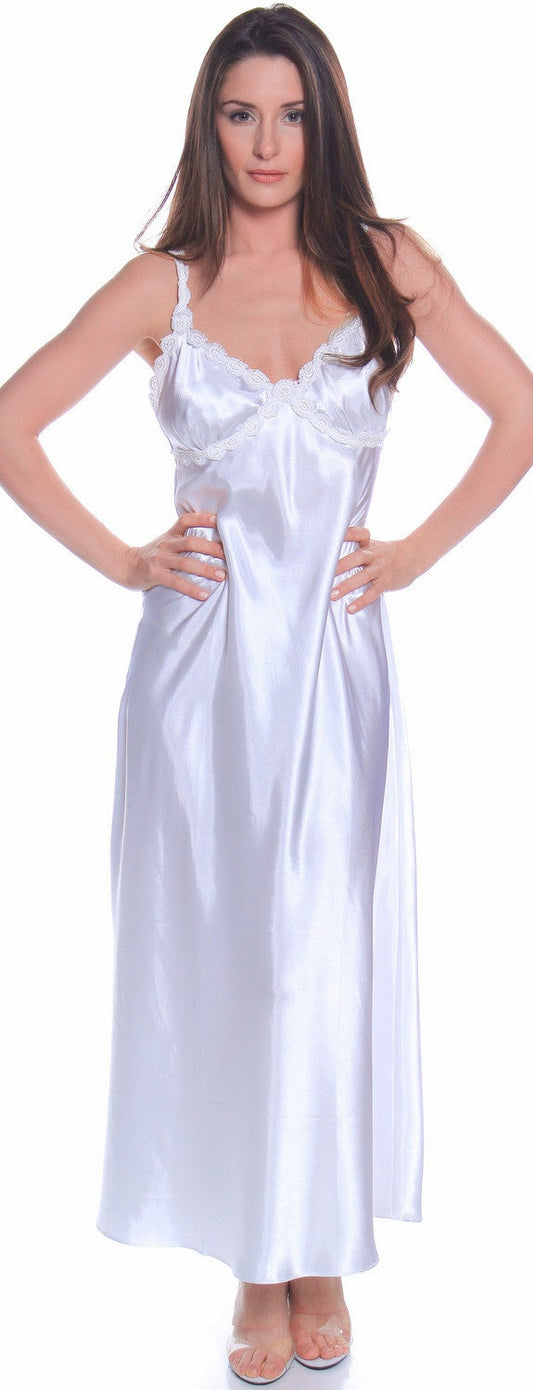 Women's Silky Nightgown With Venice Lace #6010