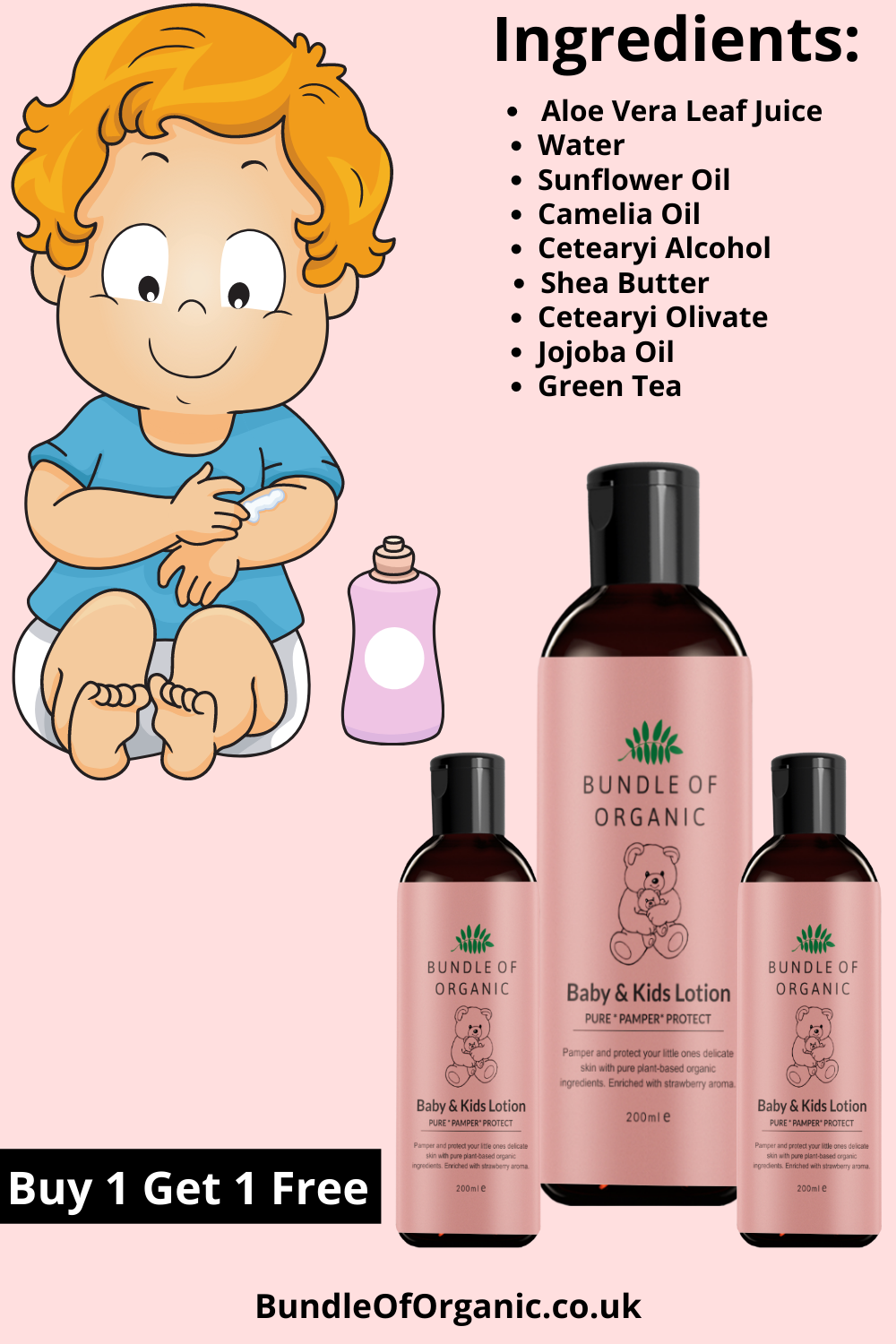 Baby & Kids Strawberry Body Lotion – 200ML