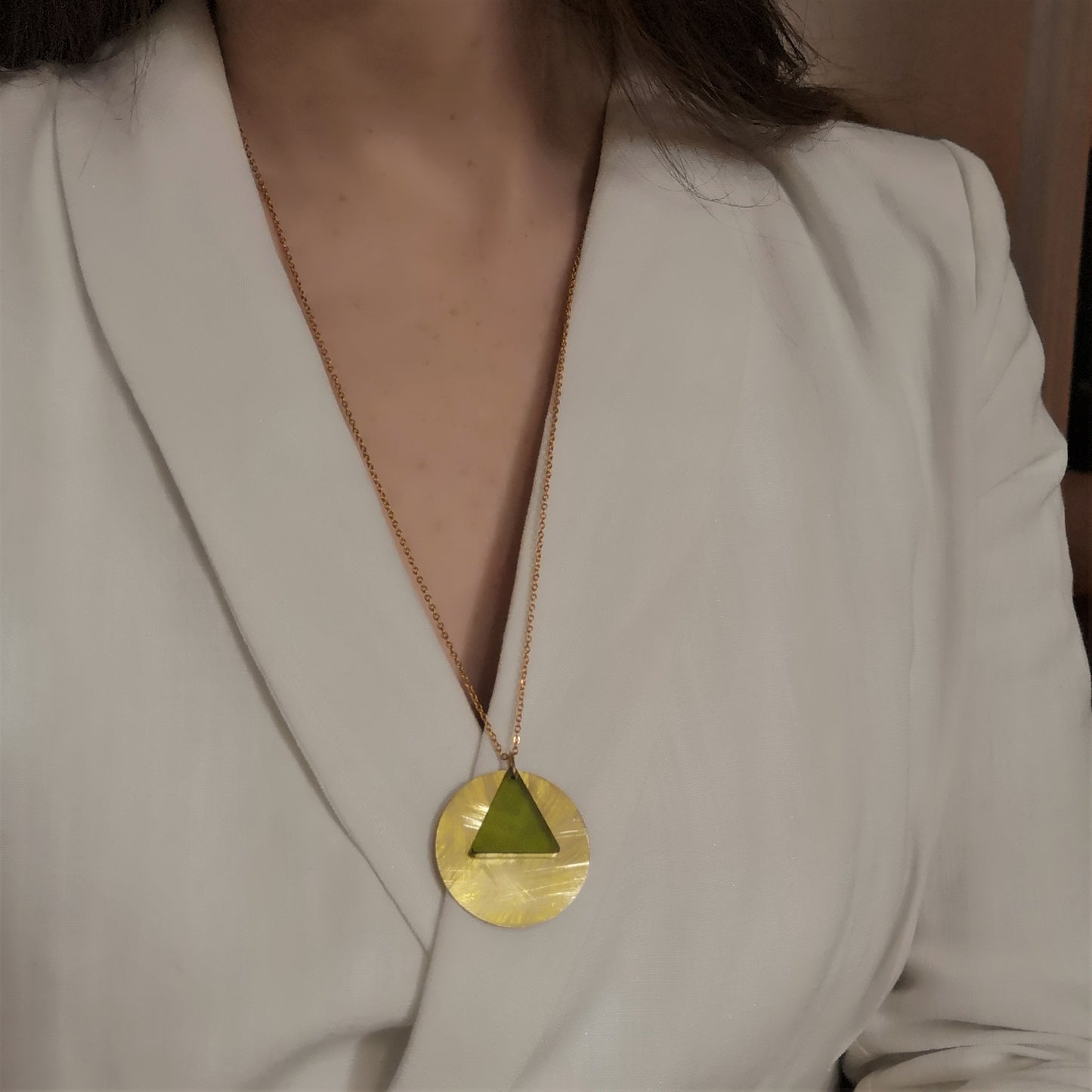 Green Triangle Necklace - BYB01