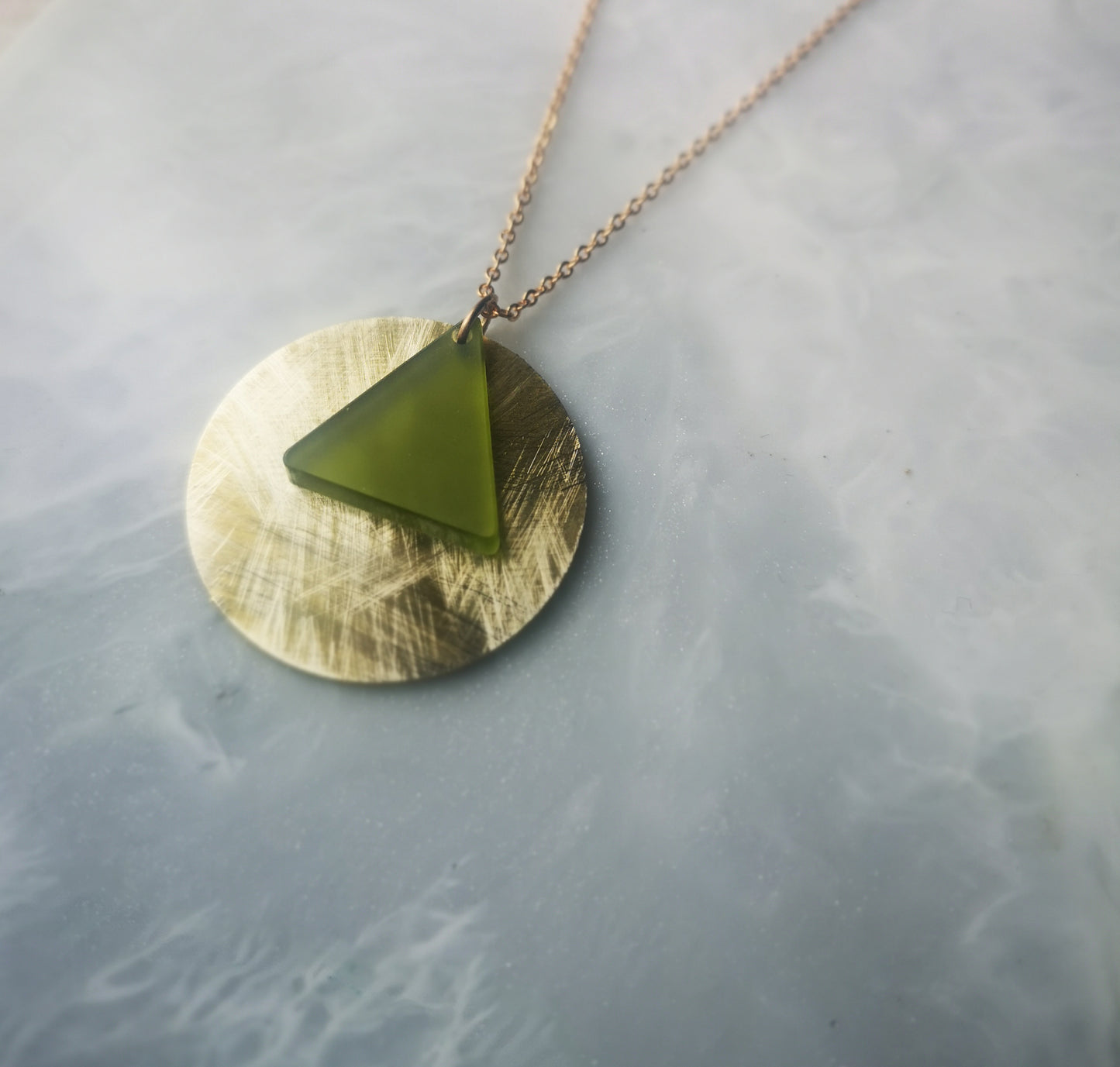 Green Triangle Necklace - BYB01