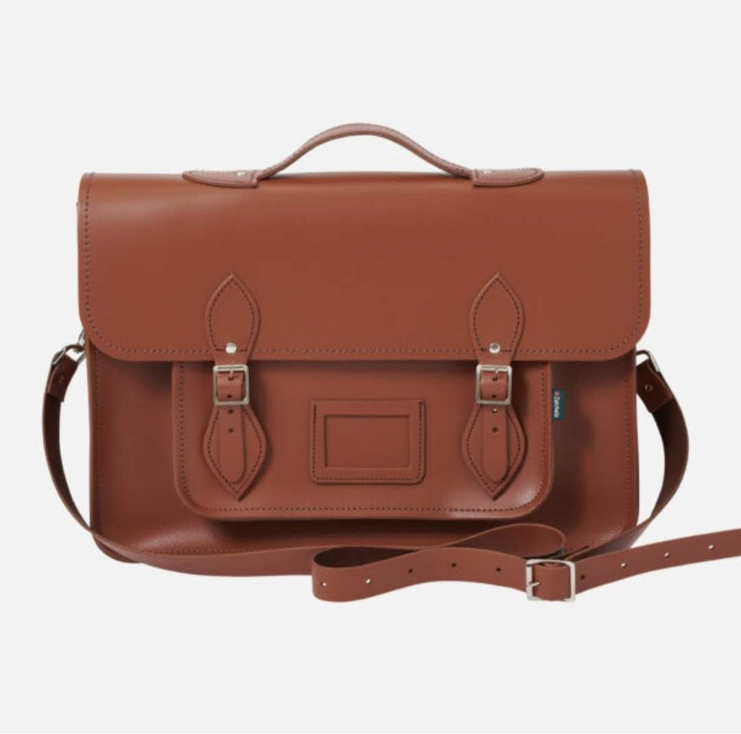 14.5'' Leather Satchel Backpack - ZA006