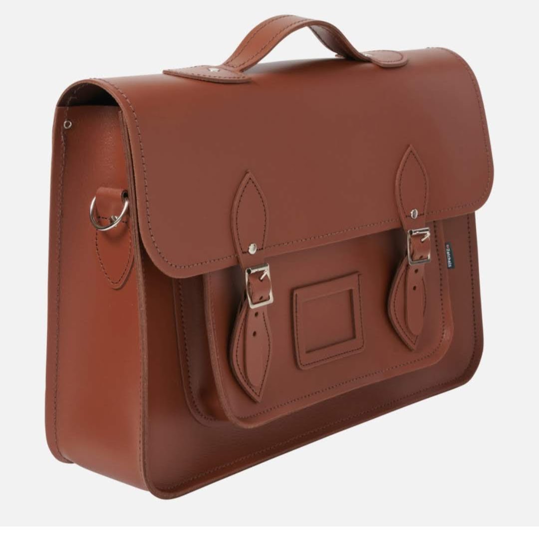 14.5'' Leather Satchel Backpack - ZA006