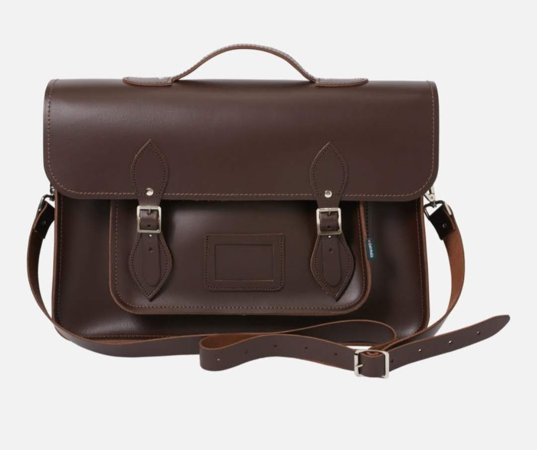 14.5'' Leather Satchel Backpack - ZA006