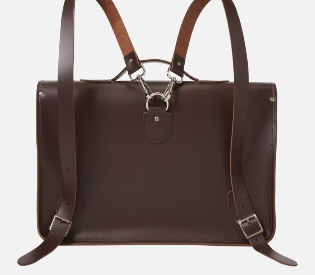 14.5'' Leather Satchel Backpack - ZA006